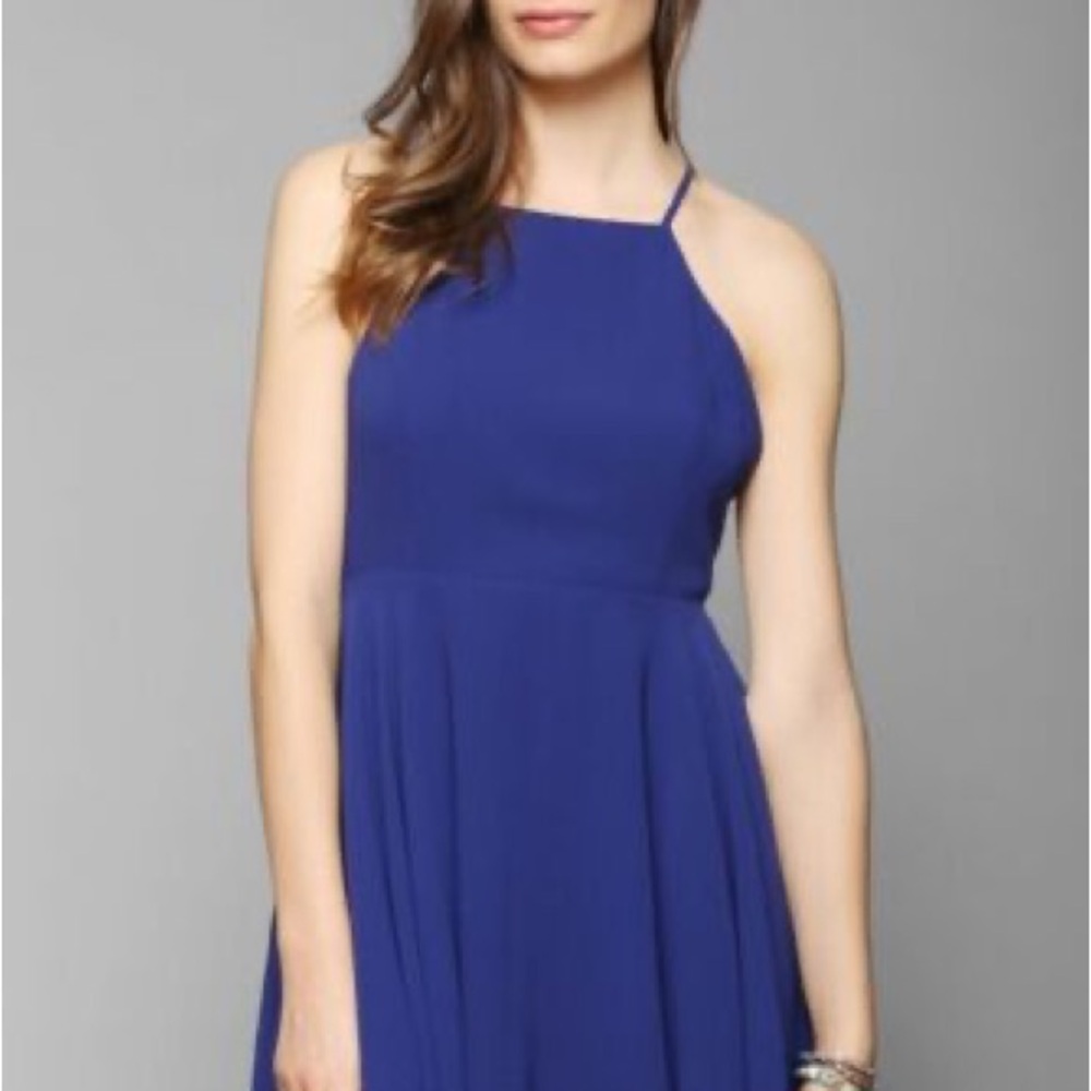 Silence + Noise Blue Halter Sundress for Weddings